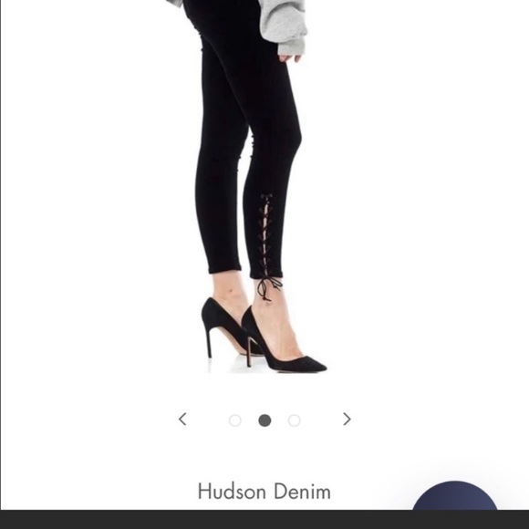 Hudson High Rise Nix Lace Up Hem Crop - Picture 3 of 6